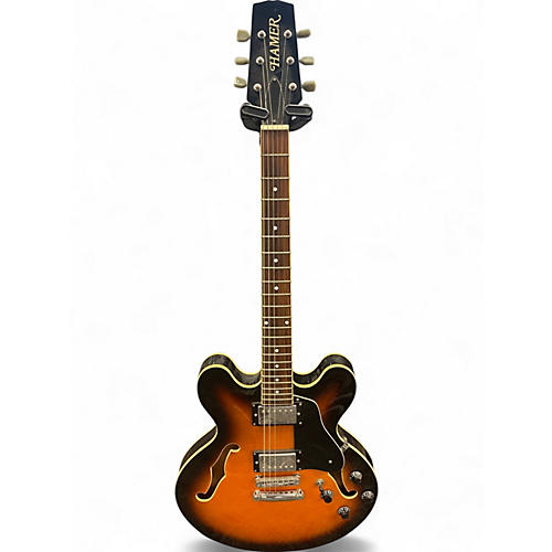 Used Hamer ECHOTONE 335 2 Color Sunburst Hollow Body Electric Guitar 2 Color Sunburst