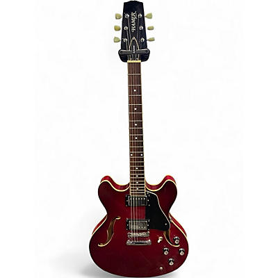 Used Hamer ECHOTONE Cherry Hollow Body Electric Guitar