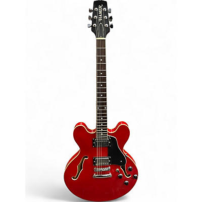 Used Hamer ECHOTONE Red Hollow Body Electric Guitar