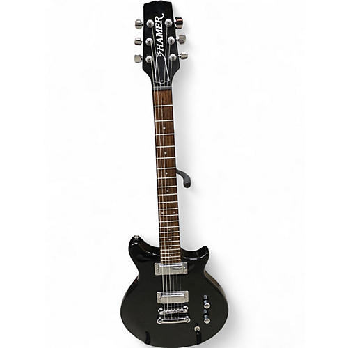 Used Hamer Eclipse Black Solid Body Electric Guitar Black
