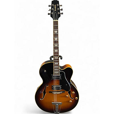 Used Hamer Jazz 5 Tobacco Sunburst Hollow Body Electric Guitar