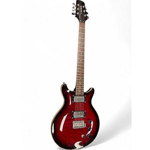 Used Hamer SATFW-DCB  RED Solid Body Electric Guitar RED