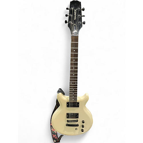 Used Hamer SFX SERIES WHITE Solid Body Electric Guitar WHITE