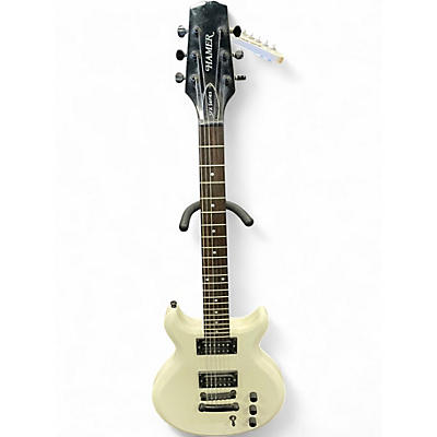 Used Hamer SFX SERIES WHITE Solid Body Electric Guitar