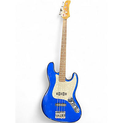 Used Hamer SLAMMER 4 STRING Blue Electric Bass Guitar