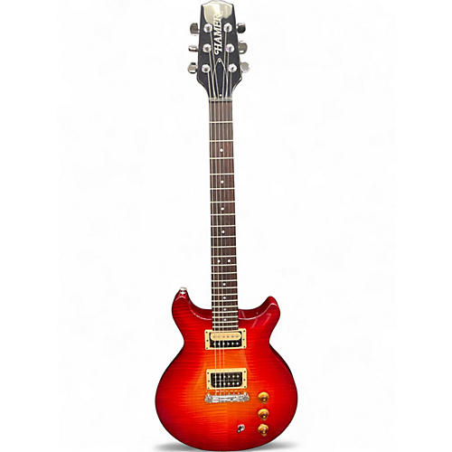 Used Hamer Studio Archtop Cherry Burst Flamed Maple Solid Body Electric Guitar Cherry Burst Flamed Maple