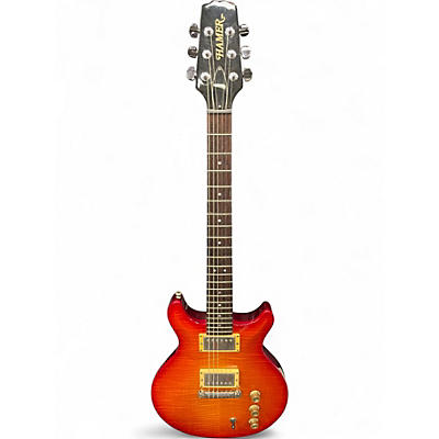 Used Hamer Studio Sunburst Solid Body Electric Guitar