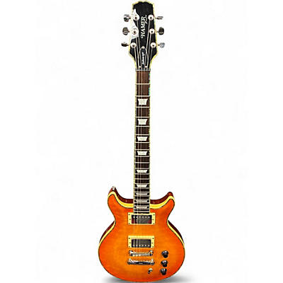 Used Hamer Sunburst Q/T Orangeburst Solid Body Electric Guitar