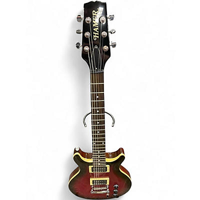 Used Hamer XT MAGENTA BURST Solid Body Electric Guitar