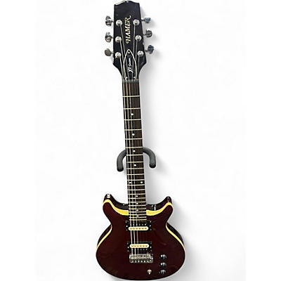 Used Hamer XT Series Burgundy Solid Body Electric Guitar