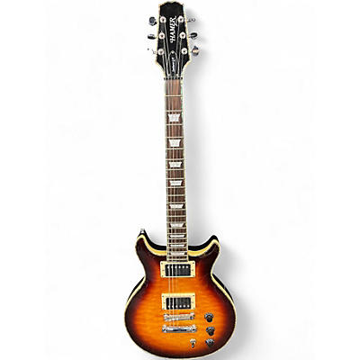 Used Hamer XT Series Double Cut Quilted Sunburst Solid Body Electric Guitar