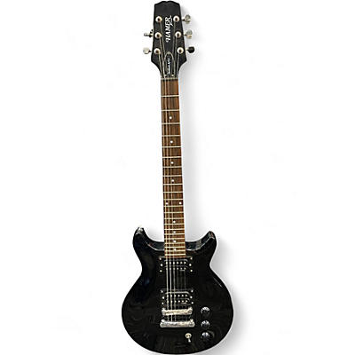 Used Hamer XTI DOUBLE CUT BLACK Solid Body Electric Guitar