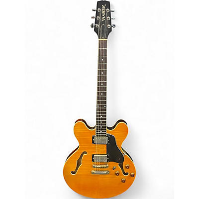 Used Hamer echotone Amber Hollow Body Electric Guitar