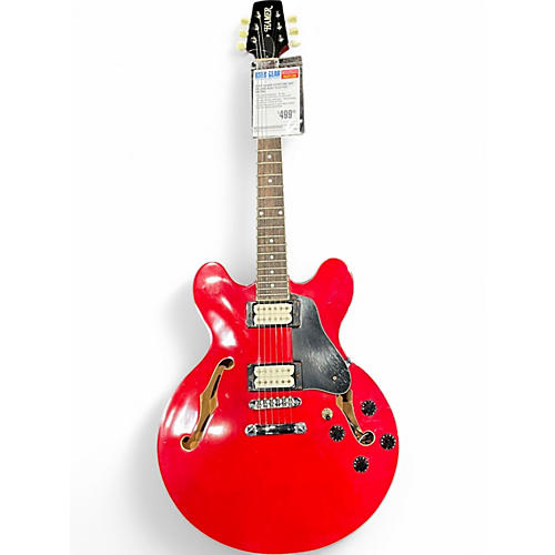 Used Hamer echotone Red Hollow Body Electric Guitar Red