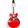 Used Hamer echotone Red Hollow Body Electric Guitar Red