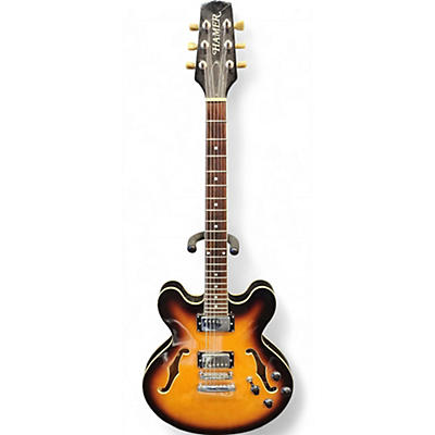 Used Hamer echotone Tobacco Sunburst Hollow Body Electric Guitar