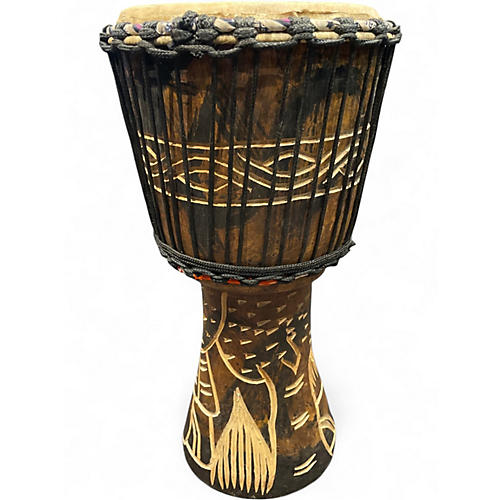 Used Handmade CARVED Djembe