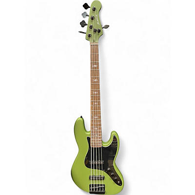 HardLuck Kings Used HardLuck Kings Bombshell 5 String Olive Green Electric Bass Guitar