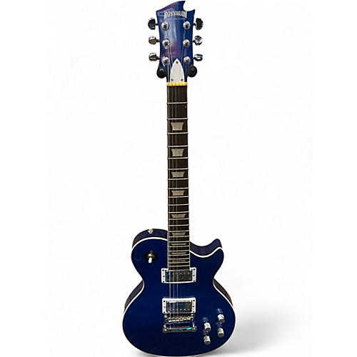 Used HardLuck Kings Bossman Blue Solid Body Electric Guitar Blue
