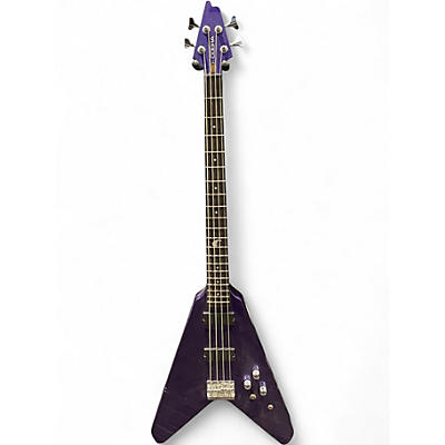 Used HardLuck Kings COBRA Purple Electric Bass Guitar