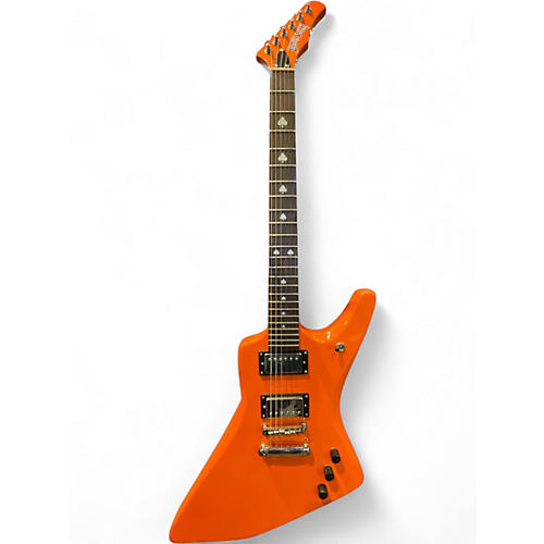 Used HardLuck Kings LADY LUCK NEON ORANGE Solid Body Electric Guitar NEON ORANGE