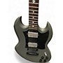 Used HardLuck Kings MAVERICK SG STYLE ARMY GREEN Solid Body Electric Guitar ARMY GREEN