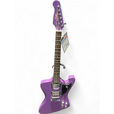 Used HardLuck Kings SPIDER Purple Solid Body Electric Guitar