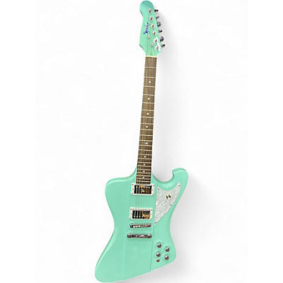 Used HardLuck Kings SPIDER Seafoam Green Solid Body Electric Guitar