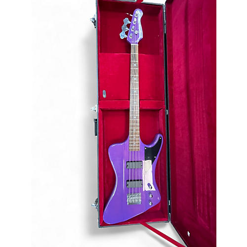 Used HardLuck Kings Spider Purple Electric Bass Guitar Purple