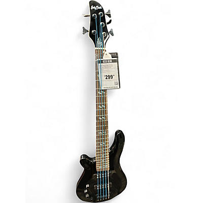 Used Harley Benton 550 LEFT 5 STRING BASS Black Electric Bass Guitar