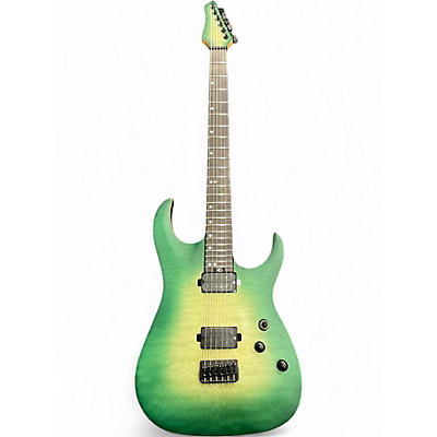 Used Harley Benton Amarok Baritone Emerald Quilted Burst Baritone Guitars