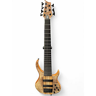 Used Harley Benton BZ 7000 II DELUXE NATURAL FLAME TOP Electric Bass Guitar