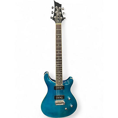 Used Harley Benton CST24 DELUXE Blue Solid Body Electric Guitar