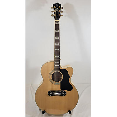 Used Harley Benton Custom Line King-CE Natural Acoustic Electric Guitar