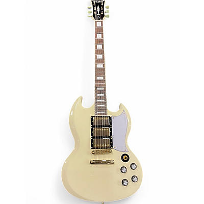 Used Harley Benton DC-600 Cream Solid Body Electric Guitar
