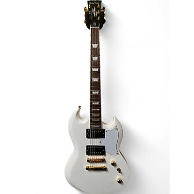 Used Harley Benton DC CUSTOM LINE White Solid Body Electric Guitar