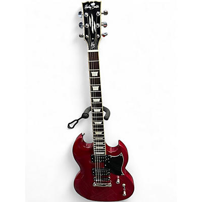 Used Harley Benton DC Custom Line Cherry Solid Body Electric Guitar