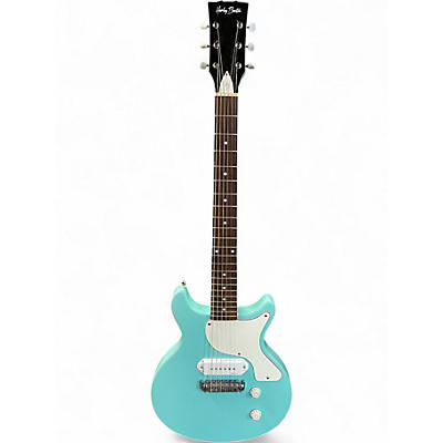 Used Harley Benton DC JUNIOR BABY BLUE Solid Body Electric Guitar