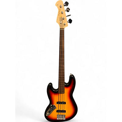 Used Harley Benton DELUXE SERIES JAZZ BASS LEFTY Sunburst Electric Bass Guitar