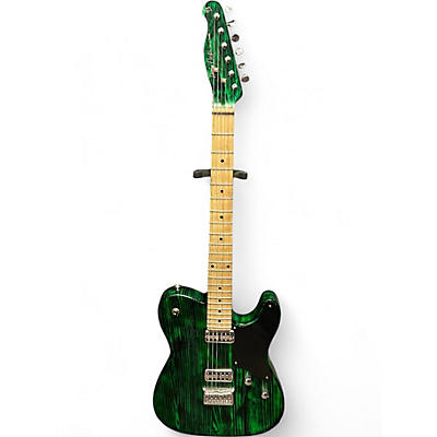 Used Harley Benton Deluxe Series Green Solid Body Electric Guitar