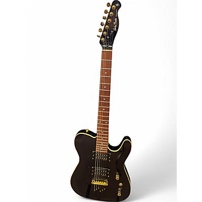 Used Harley Benton Deluxe Series HH Tele Black Solid Body Electric Guitar