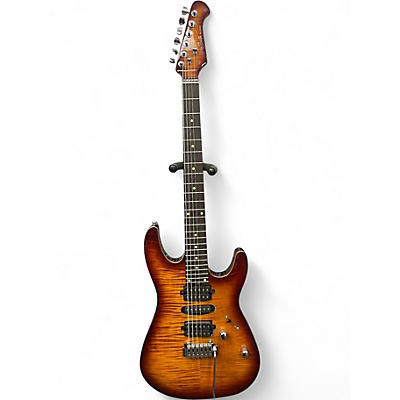 Used Harley Benton FUSION HSH GLOSS TRANS FLAMED BENGAL BURST Solid Body Electric Guitar