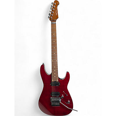 Used Harley Benton FUSION-III HH FR  TRANSPARENT FLAMED CHERRY Solid Body Electric Guitar
