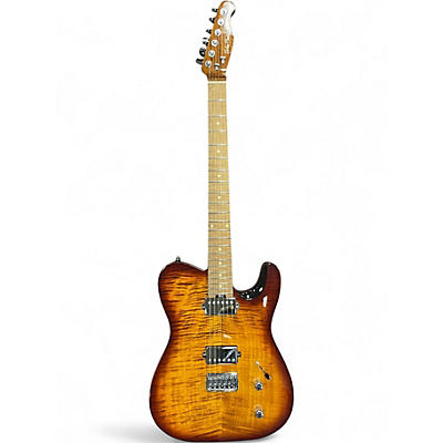 Used Harley Benton FUSION T FLAME BENGAL BURST Solid Body Electric Guitar