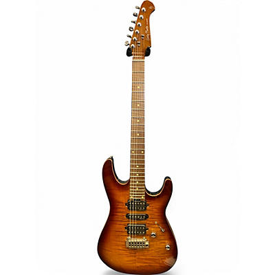 Used Harley Benton Fusion 3 Faded Tobacco Solid Body Electric Guitar