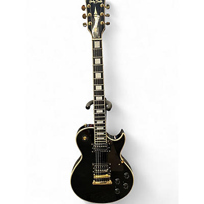 Used Harley Benton H3 Black and Gold Solid Body Electric Guitar