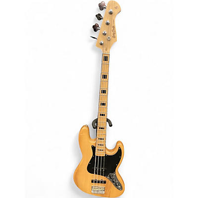 Used Harley Benton JB-75MN Natural Electric Bass Guitar