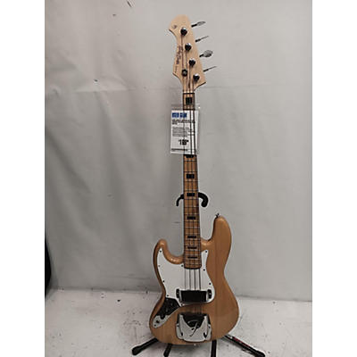 Used Harley Benton JB75 LEFT HANDED Natural Electric Bass Guitar