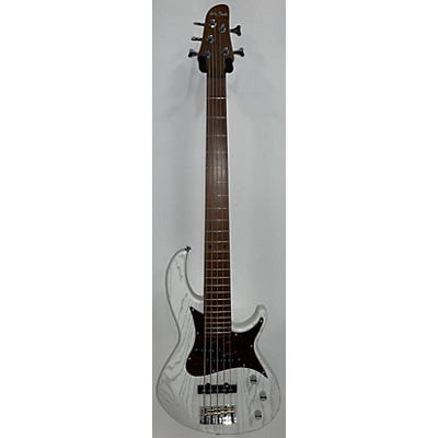 Used Harley Benton Jp 550b Trans White Electric Bass Guitar