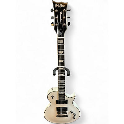Used Harley Benton L-1000 WHITE Solid Body Electric Guitar